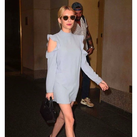 Wai Ming Womens Cold Shoulder Mock Neck White Dunn Dress White Size 2 - Picture 2 of 9